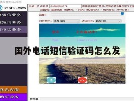 国外电话短信验证码怎么发