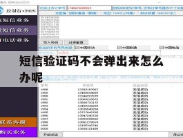短信验证码不会弹出来怎么办呢