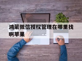 鸿蒙微信授权管理在哪里找啊苹果