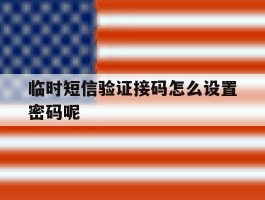 临时短信验证接码怎么设置密码呢