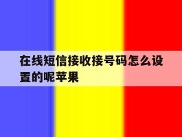 在线短信接收接号码怎么设置的呢苹果
