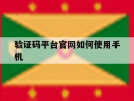 验证码平台官网如何使用手机