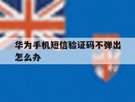 华为手机短信验证码不弹出怎么办