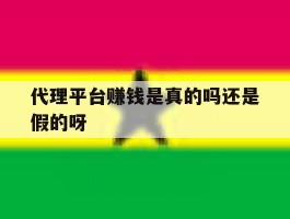 代理平台赚钱是真的吗还是假的呀