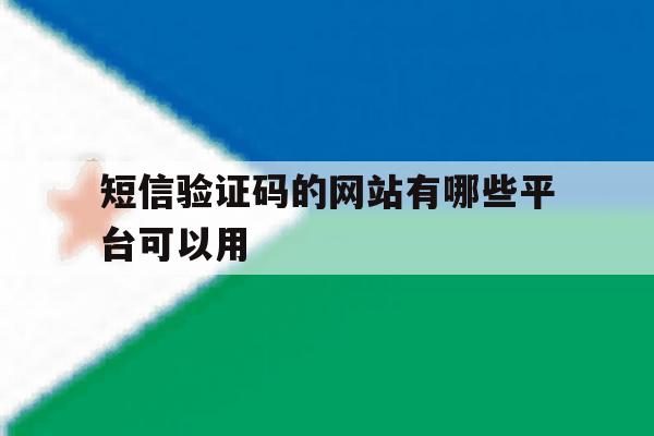 短信验证码的网站有哪些平台可以用 短信验证码的网站有哪些平台可以用