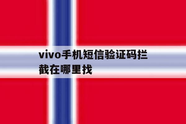 vivo手机短信验证码拦截在哪里找 vivo手机短信验证码拦截在哪里找