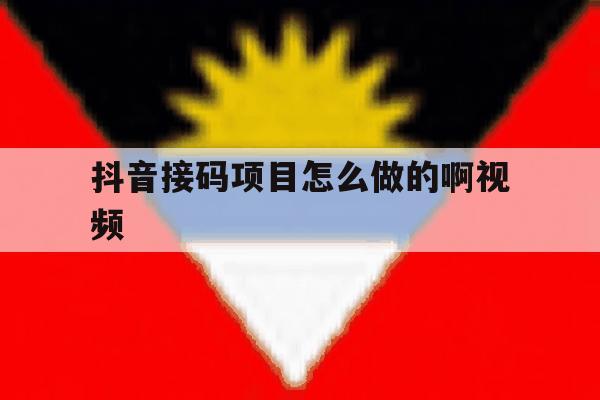 抖音接码项目怎么做的啊视频 抖音接码项目怎么做的啊视频