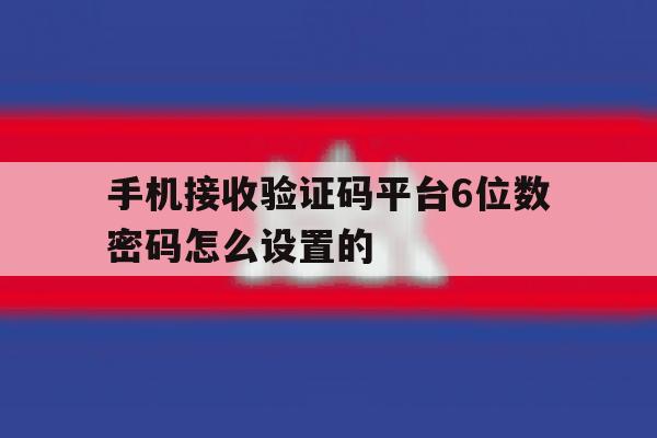手机接收验证码平台6位数密码怎么设置的 手机接收验证码平台6位数密码怎么设置的