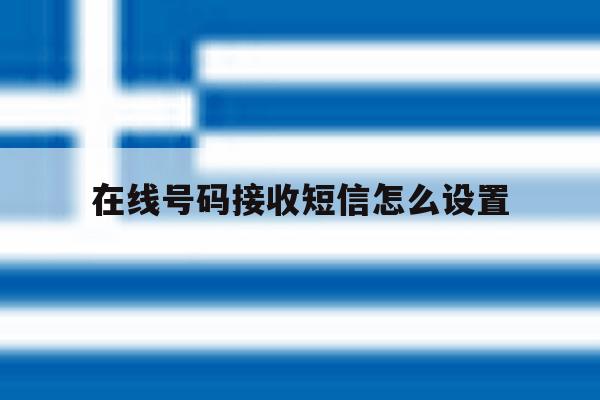 在线号码接收短信怎么设置 在线号码接收短信怎么设置