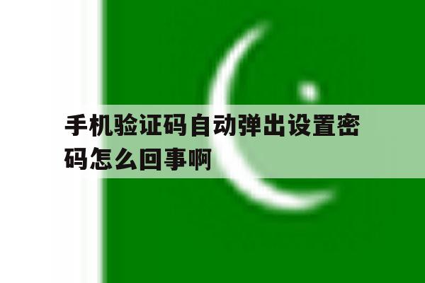 手机验证码自动弹出设置密码怎么回事啊 手机验证码自动弹出设置密码怎么回事啊