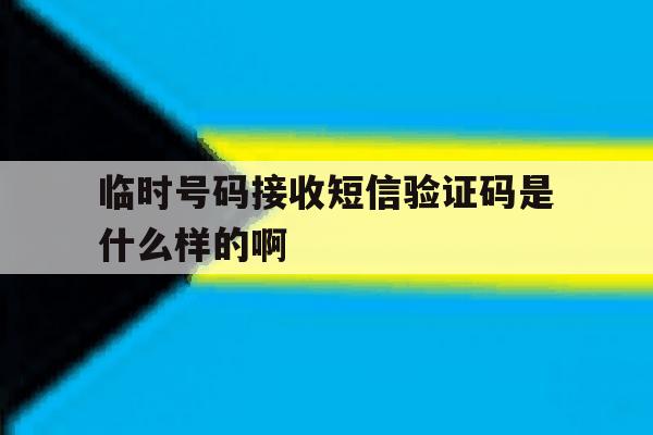 临时号码接收短信验证码是什么样的啊 临时号码接收短信验证码是什么样的啊
