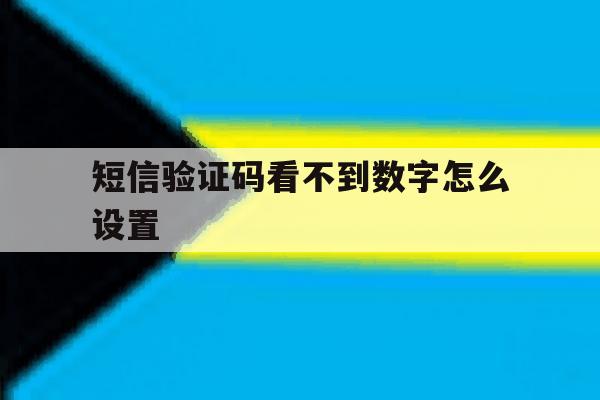 短信验证码看不到数字怎么设置 短信验证码看不到数字怎么设置