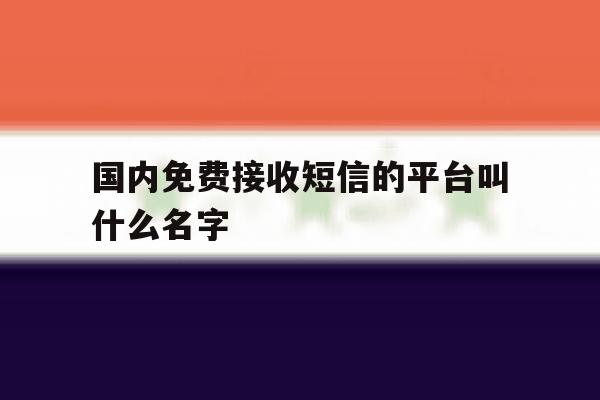 国内免费接收短信的平台叫什么名字 国内免费接收短信的平台叫什么名字