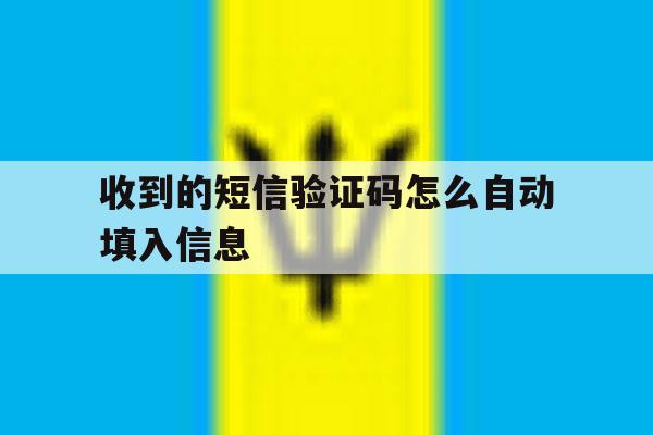 收到的短信验证码怎么自动填入信息 收到的短信验证码怎么自动填入信息