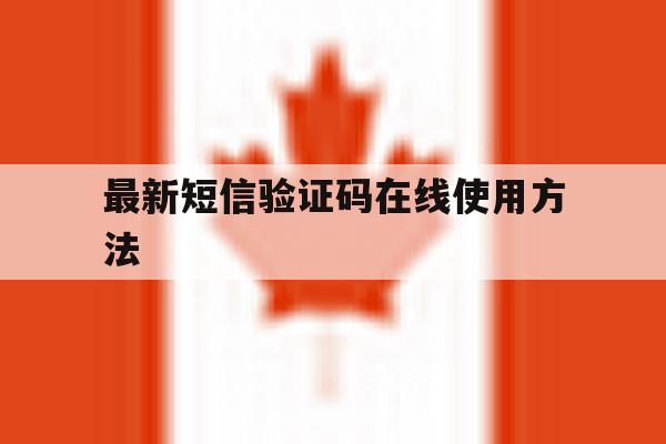 最新短信验证码在线使用方法 最新短信验证码在线使用方法