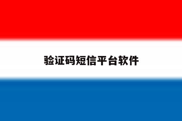 验证码短信平台软件 验证码短信平台软件