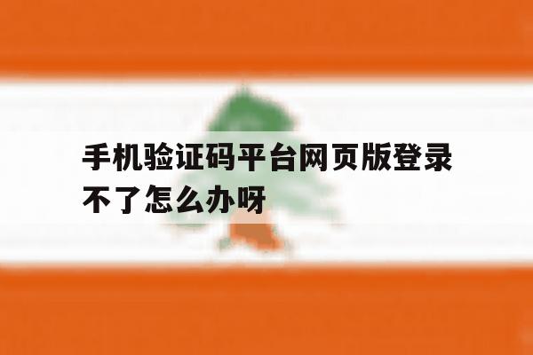 手机验证码平台网页版登录不了怎么办呀的简单介绍
