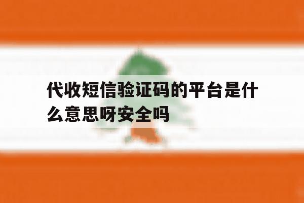 代收短信验证码的平台是什么意思呀安全吗的简单介绍 代收短信验证码的平台是什么意思呀安全吗的简单介绍