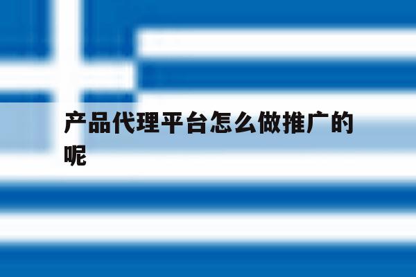 产品代理平台怎么做推广的呢 产品代理平台怎么做推广的呢