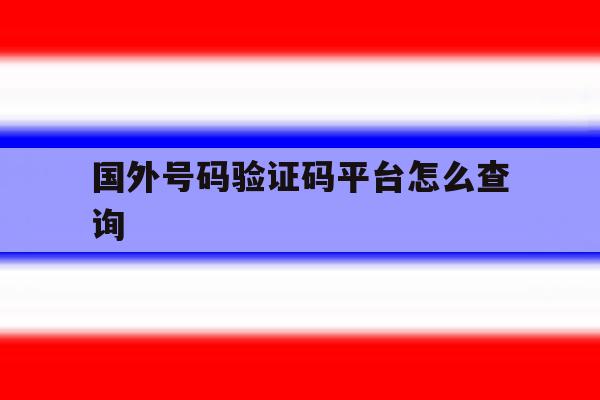 国外号码验证码平台怎么查询 国外号码验证码平台怎么查询