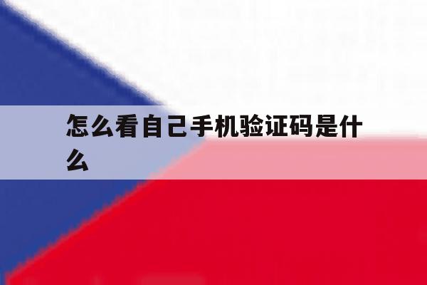怎么看自己手机验证码是什么 怎么看自己手机验证码是什么