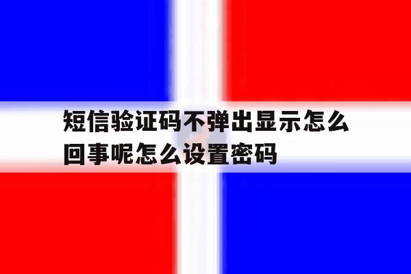短信验证码不弹出显示怎么回事呢怎么设置密码的简单介绍 短信验证码不弹出显示怎么回事呢怎么设置密码的简单介绍