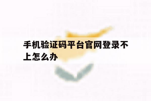 手机验证码平台官网登录不上怎么办 手机验证码平台官网登录不上怎么办