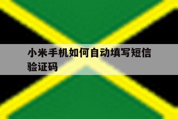 小米手机如何自动填写短信验证码 小米手机如何自动填写短信验证码