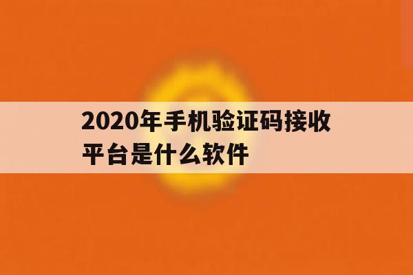 2020年手机验证码接收平台是什么软件 2020年手机验证码接收平台是什么软件