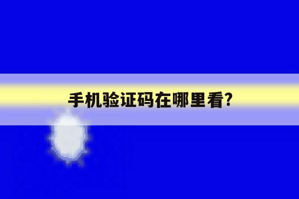 手机验证码在哪里看? 手机验证码在哪里看?