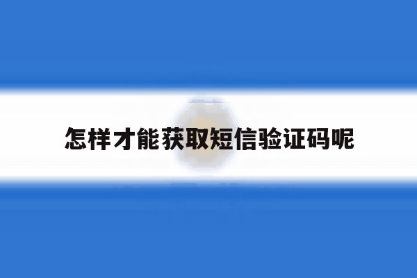 怎样才能获取短信验证码呢 怎样才能获取短信验证码呢