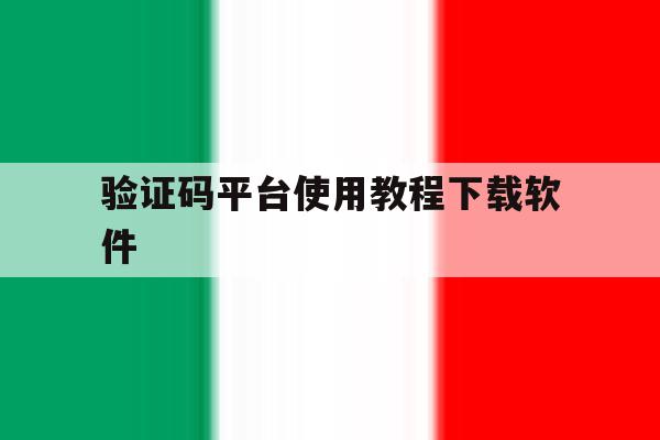 验证码平台使用教程下载软件 验证码平台使用教程下载软件
