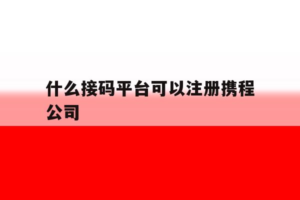 什么接码平台可以注册携程公司 什么接码平台可以注册携程公司