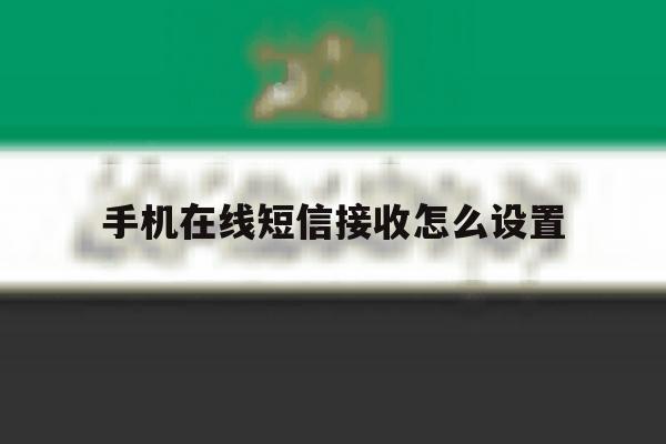 手机在线短信接收怎么设置 手机在线短信接收怎么设置