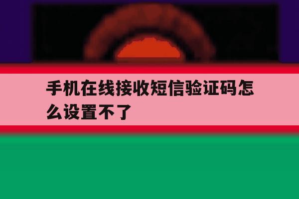 手机在线接收短信验证码怎么设置不了 手机在线接收短信验证码怎么设置不了