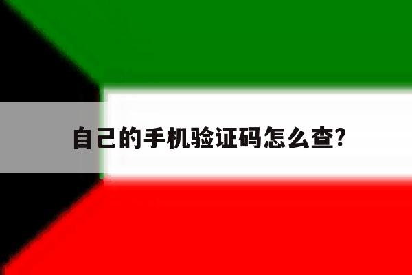 自己的手机验证码怎么查? 自己的手机验证码怎么查?