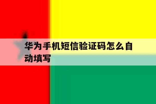 华为手机短信验证码怎么自动填写 华为手机短信验证码怎么自动填写