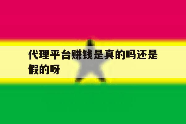 代理平台赚钱是真的吗还是假的呀 代理平台赚钱是真的吗还是假的呀