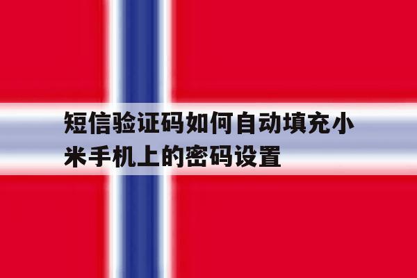 短信验证码如何自动填充小米手机上的密码设置的简单介绍 短信验证码如何自动填充小米手机上的密码设置的简单介绍