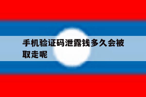 手机验证码泄露钱多久会被取走呢 手机验证码泄露钱多久会被取走呢
