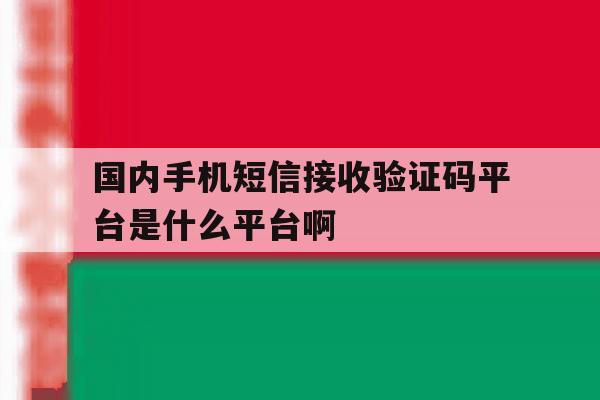 国内手机短信接收验证码平台是什么平台啊 国内手机短信接收验证码平台是什么平台啊