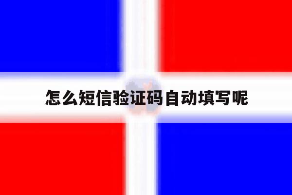 怎么短信验证码自动填写呢 怎么短信验证码自动填写呢