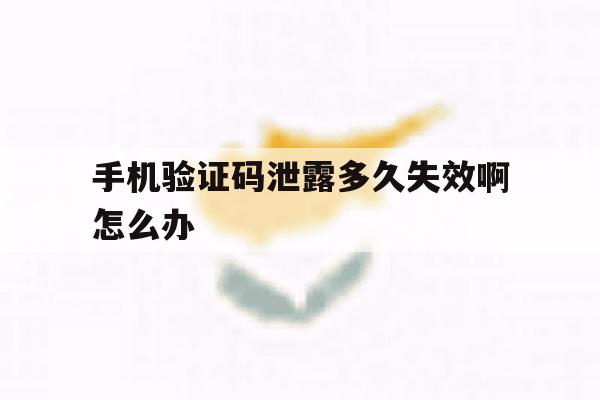手机验证码泄露多久失效啊怎么办 手机验证码泄露多久失效啊怎么办