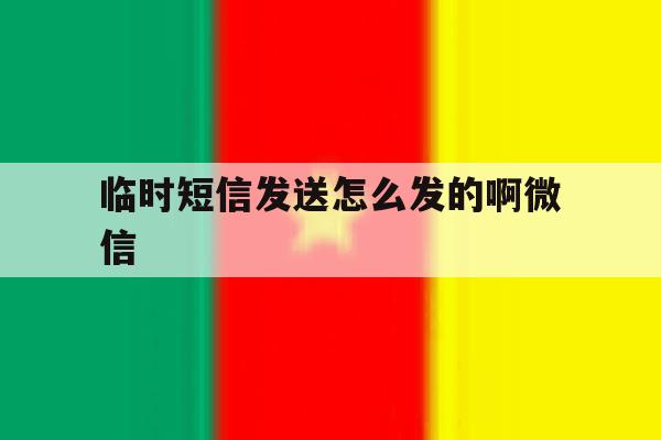 临时短信发送怎么发的啊微信 临时短信发送怎么发的啊微信