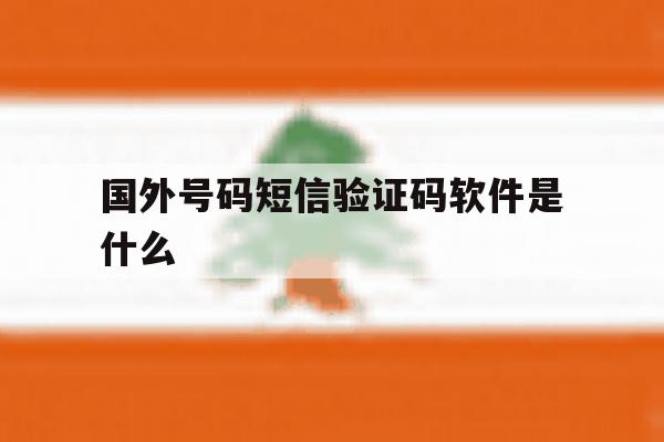 国外号码短信验证码软件是什么 国外号码短信验证码软件是什么