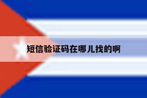 短信验证码在哪儿找的啊 短信验证码在哪儿找的啊