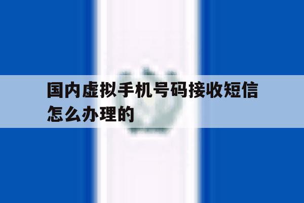 国内虚拟手机号码接收短信怎么办理的 国内虚拟手机号码接收短信怎么办理的