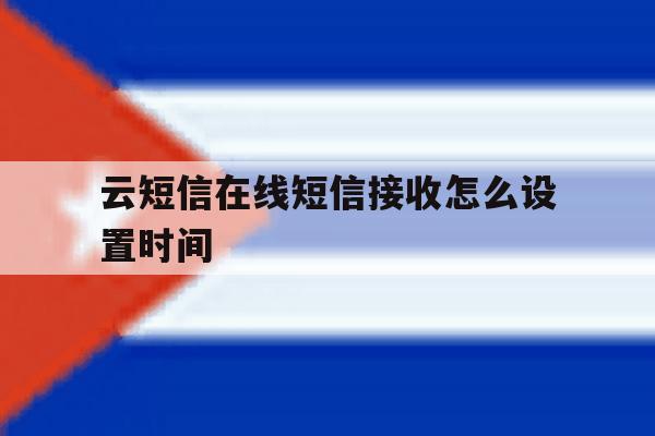 云短信在线短信接收怎么设置时间 云短信在线短信接收怎么设置时间