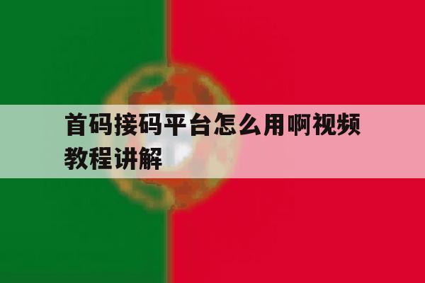 首码接码平台怎么用啊视频教程讲解 首码接码平台怎么用啊视频教程讲解