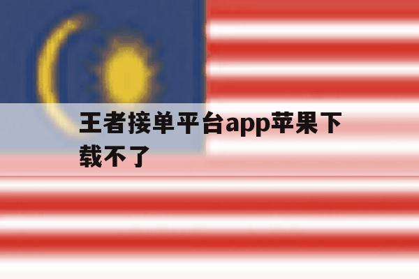 王者接单平台app苹果下载不了 王者接单平台app苹果下载不了